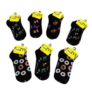 Foozy Novelty Women's Sock Bundle 7 Pairs Assorted Ankle Socks; 9-11